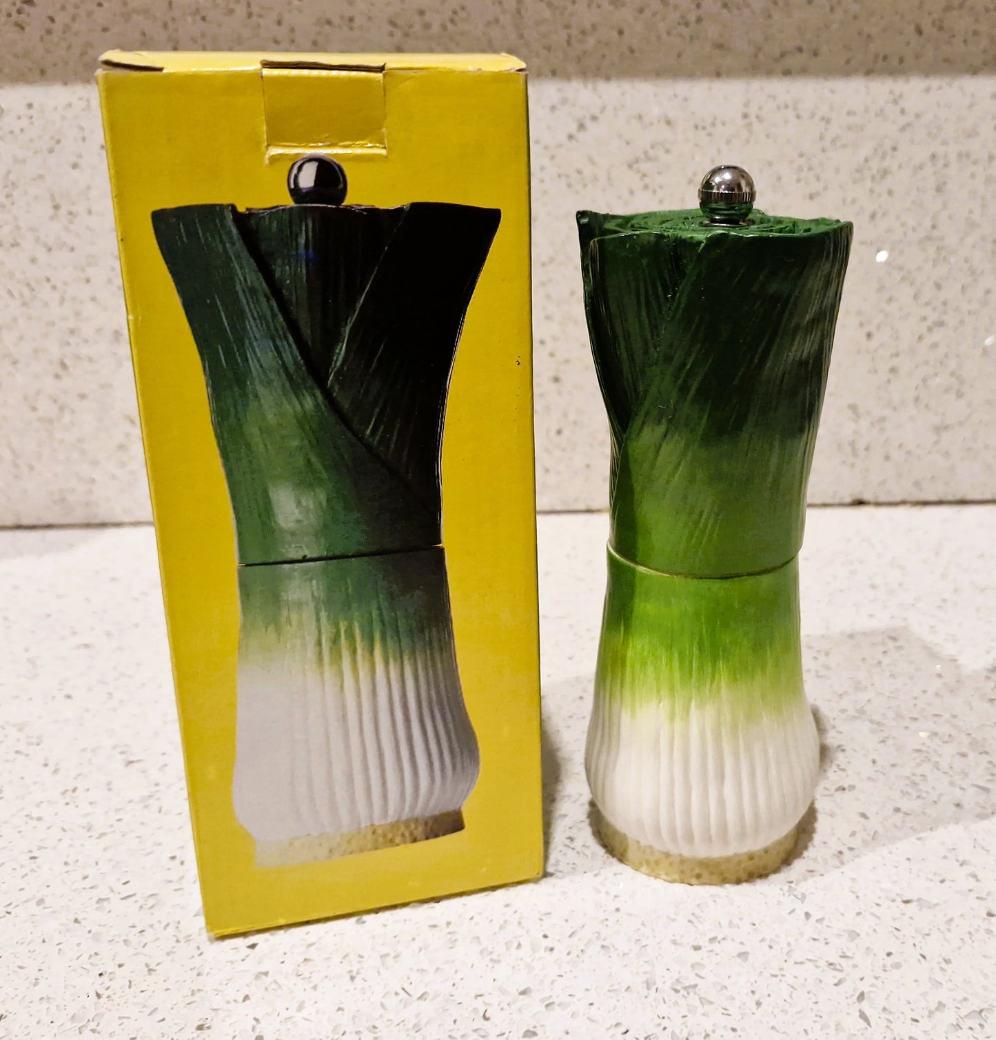 Sagaform Pepper Mill Grinder, Leek Shaped: Rare, 90s, Vintage, Retro Kitchen