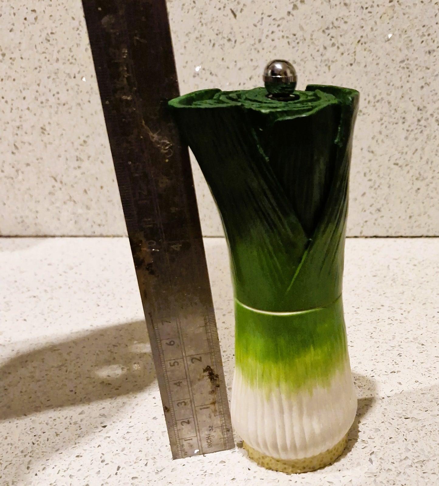 Sagaform Pepper Mill Grinder, Leek Shaped: Rare, 90s, Vintage, Retro Kitchen