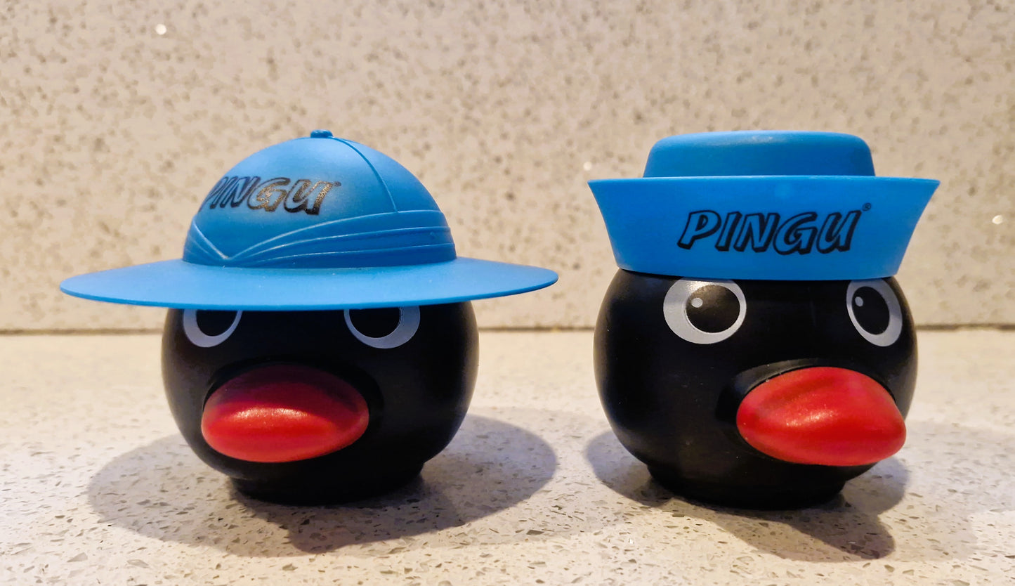 PIINGU, Pingu Ice Cream Tub, Hat as Lid, Very Rare, 90s Nostalgia, Vintage, Pingu Toys