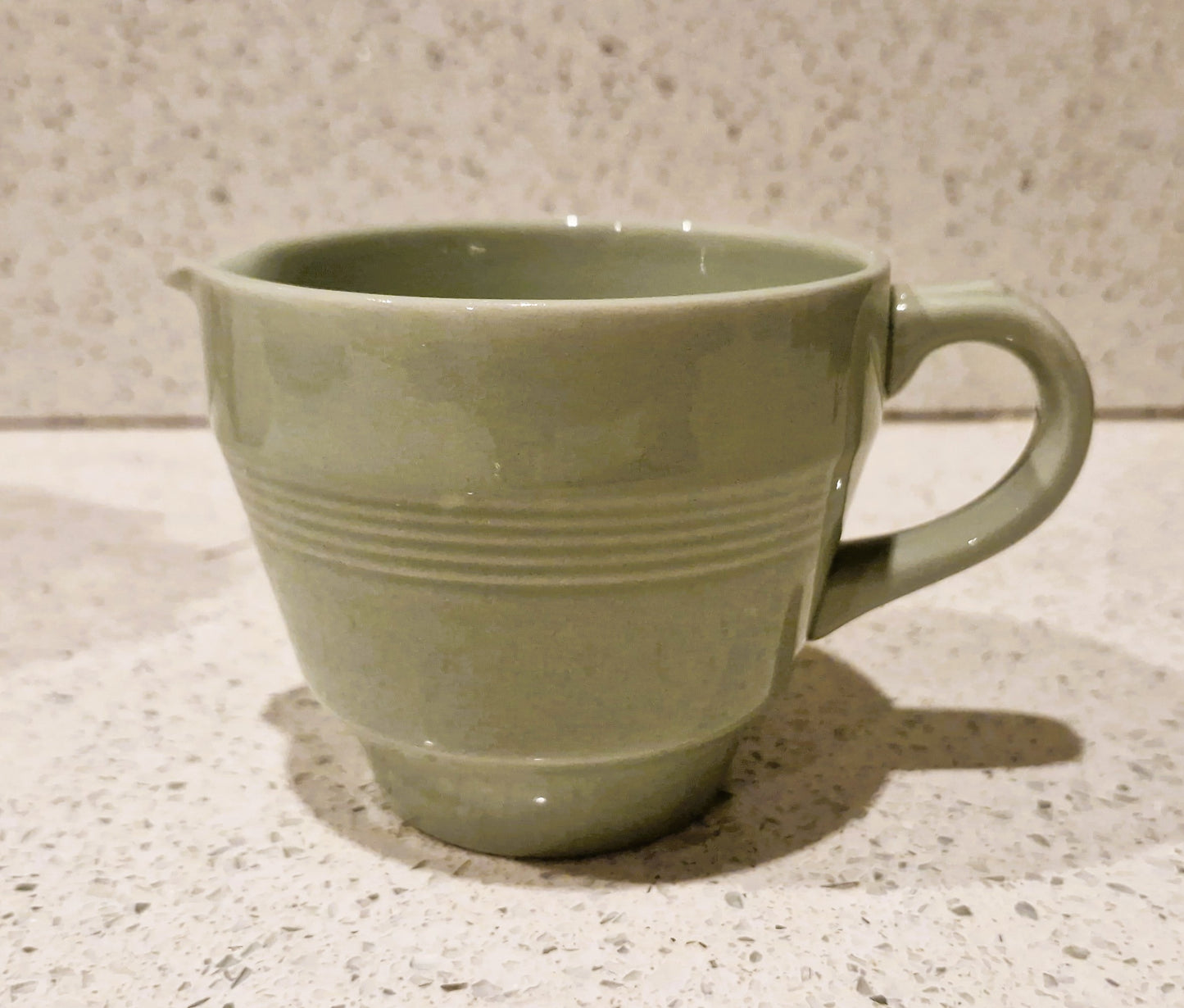 Wood's Beryl Ware jug, Woods Ware, Beryl ware, 1960s, Milk Jug, Beryl green, Made in England