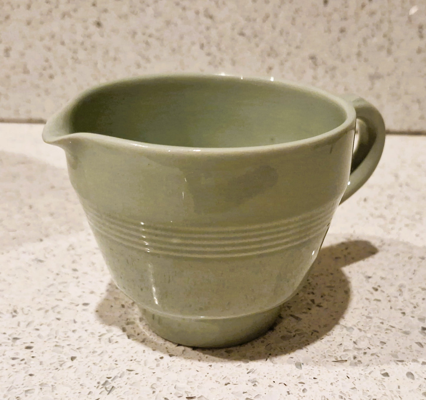 Wood's Beryl Ware jug, Woods Ware, Beryl ware, 1960s, Milk Jug, Beryl green, Made in England