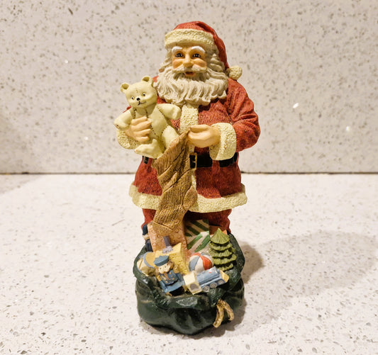 Handbemalte Vintage Weihnachtsmann Dekoration, Fliegen, Bewegen, Bewegung, Vintage Weihnachtsdekoration, Vintage Weihnachtsschmuck, Weihnachtsmann