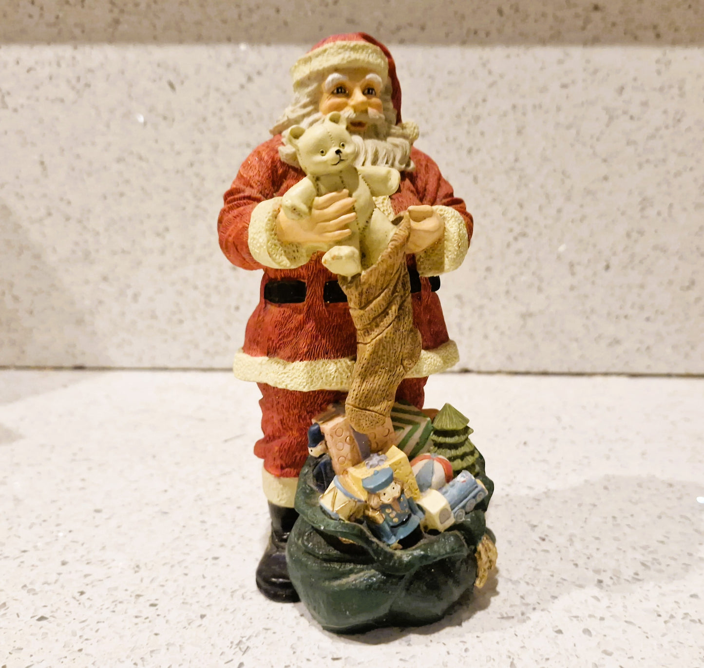 Handbemalte Vintage Weihnachtsmann Dekoration, Fliegen, Bewegen, Bewegung, Vintage Weihnachtsdekoration, Vintage Weihnachtsschmuck, Weihnachtsmann