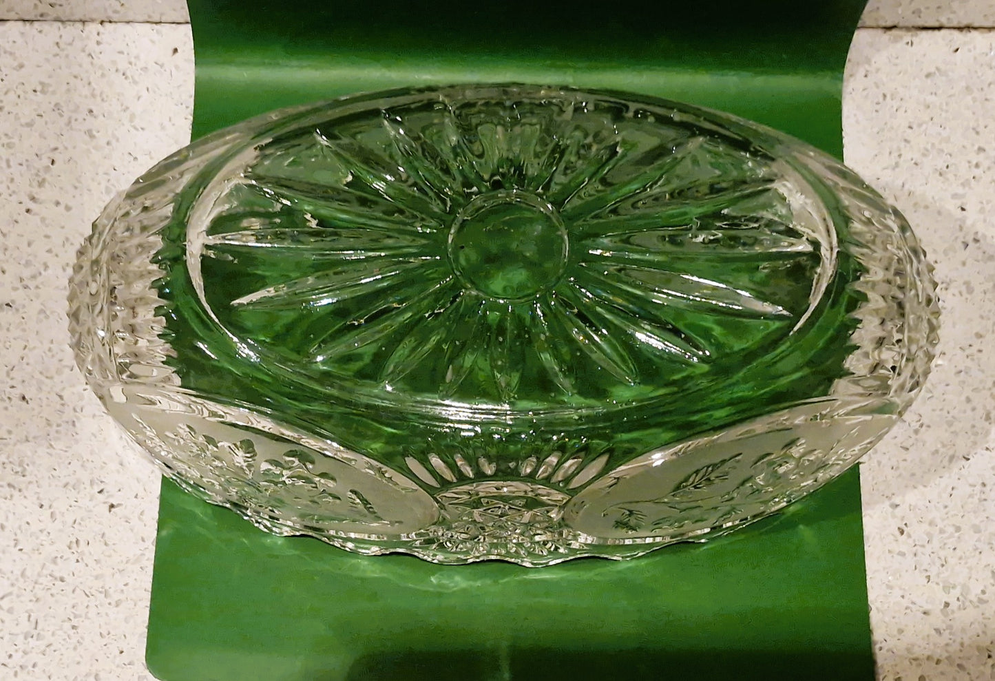 Vintage Crystal Trifle Bowl: Oval Shaped, Excellent condition