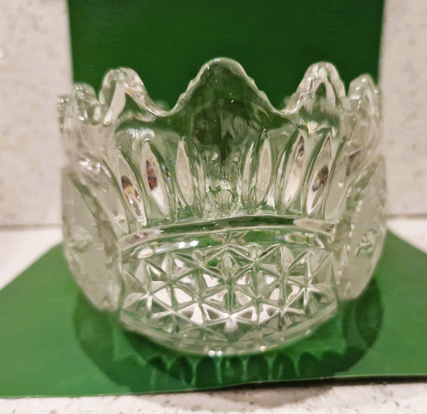 Vintage Crystal Trifle Bowl: Oval Shaped, Excellent condition