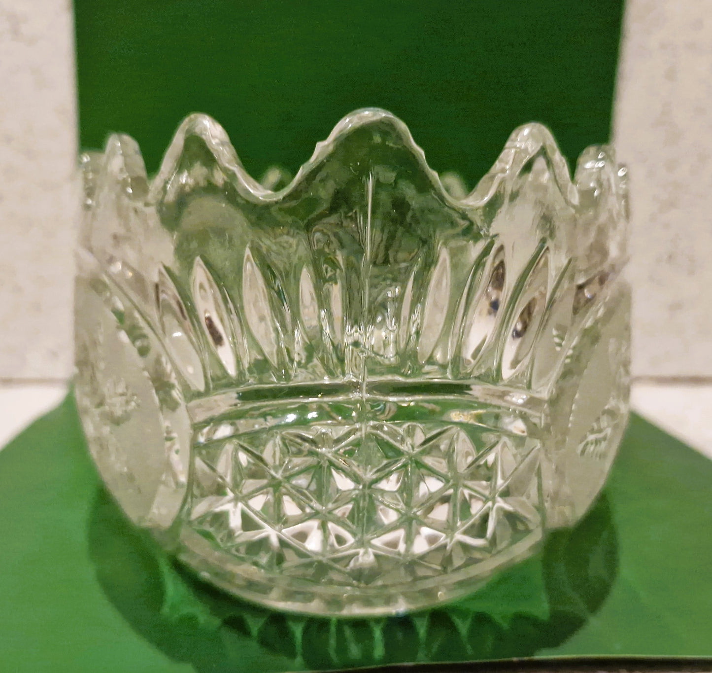 Vintage Crystal Trifle Bowl: Oval Shaped, Excellent condition