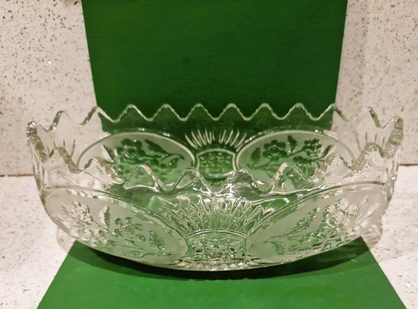 Vintage Crystal Trifle Bowl: Oval Shaped, Excellent condition