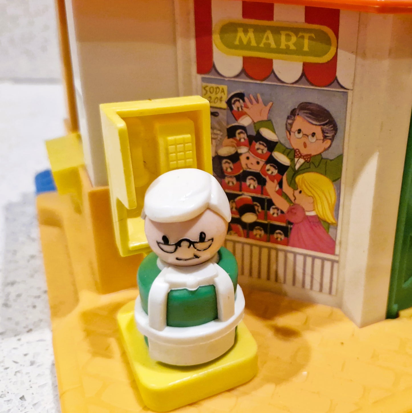 Vintage Fisher Price Main Street Set: Little People Town w/ Vehicles & Figures - BOXED