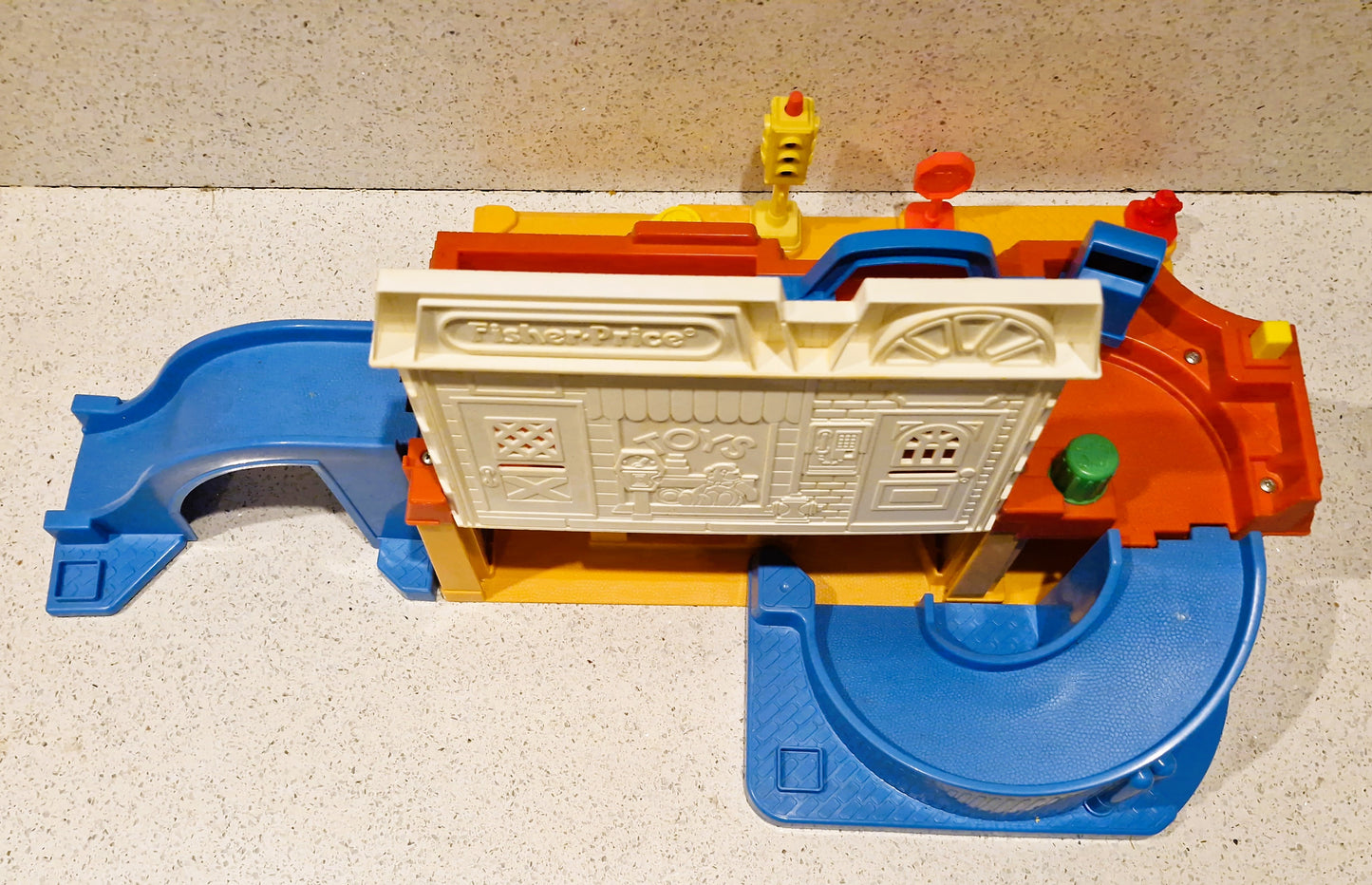 Vintage Fisher Price Main Street Set: Little People Town w/ Vehicles & Figures - BOXED