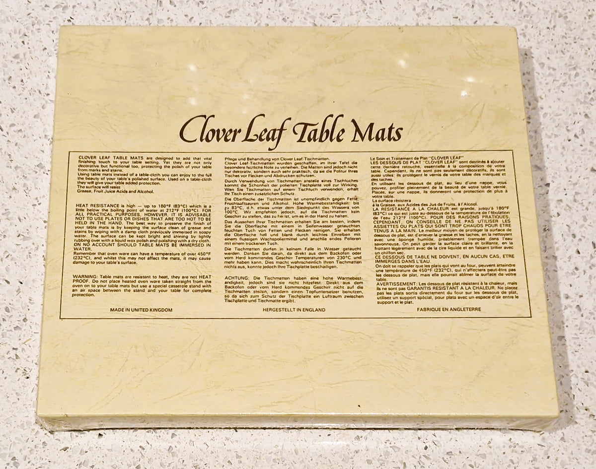 Vintage Cloverleaf Placemats, Tablemats, Old Coaching Inns, Boxed Set of 6, 9 inch