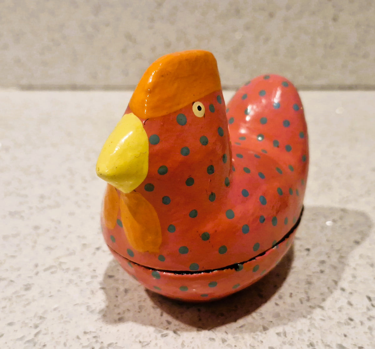 Chicken Shaped, wooden trinket box, Easter, Hen, Chicken, Easter gift, cute, quirky, hand painted