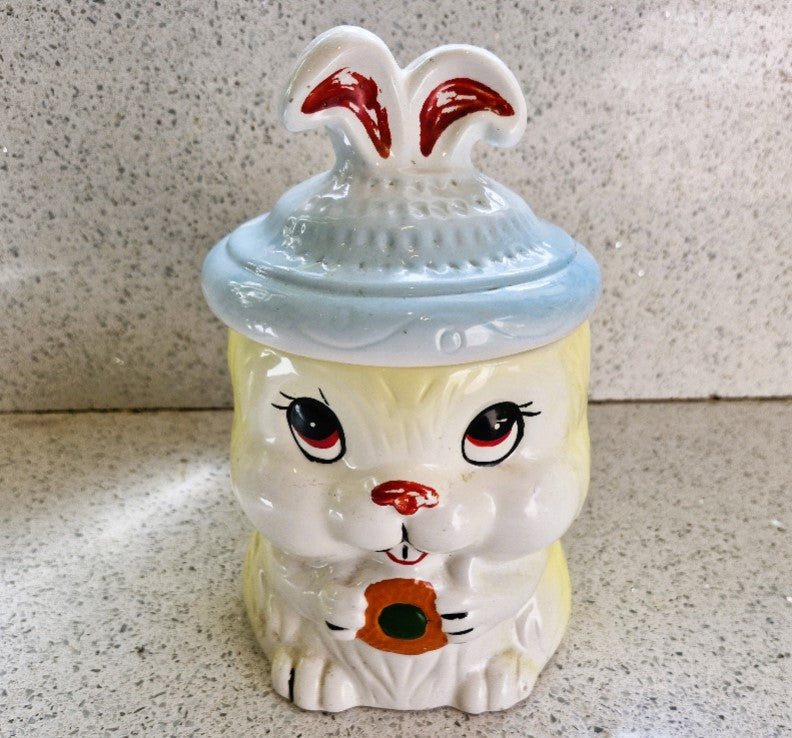 Cute Bunny Cookie Jar, Kitsch, Cute, Quirky, Rabbit, Bunny, Cookie Jar