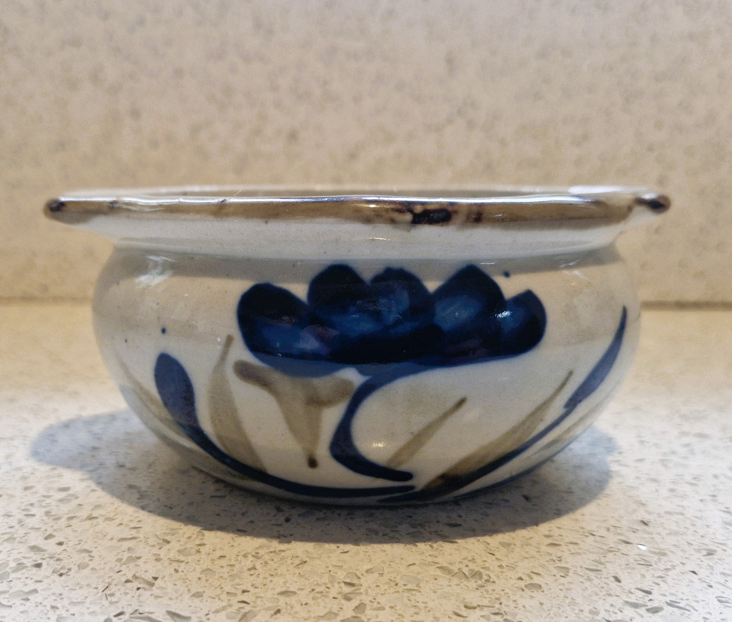 Vintage, Salt Glaze Bowl, Small Salt Glaze Bowl, Blue, Pottery, Vintage Pottery Bowl, Organic design, Porridge bowl,