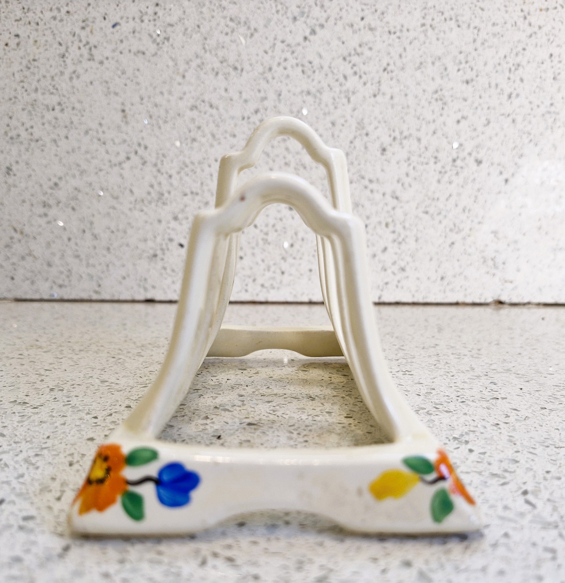 Art Deco Hand Painted Toast Rack, Art Deco Toast Rack, Hand painted, 1930s, Toast rack, Rare, Bone Chine Toast Rack, Made in England,