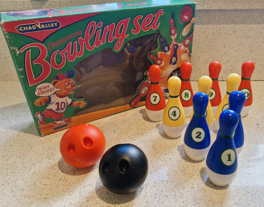 Chad Valley Bowling Set championship, Ten Pin Bowling Set, Kids, 80s, Toy, Toys