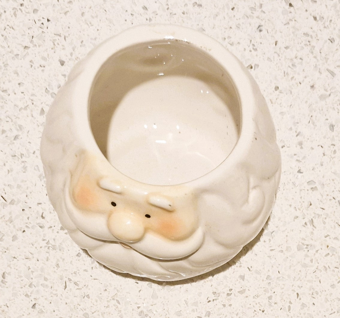 Vintage, Santa Jam Pot, Santa Shaped Jam Pot, Vintage Santa, Sugar Bowl, Quirky, Kitsch, Santa, Santa Shaped, Vintage, Ceramic