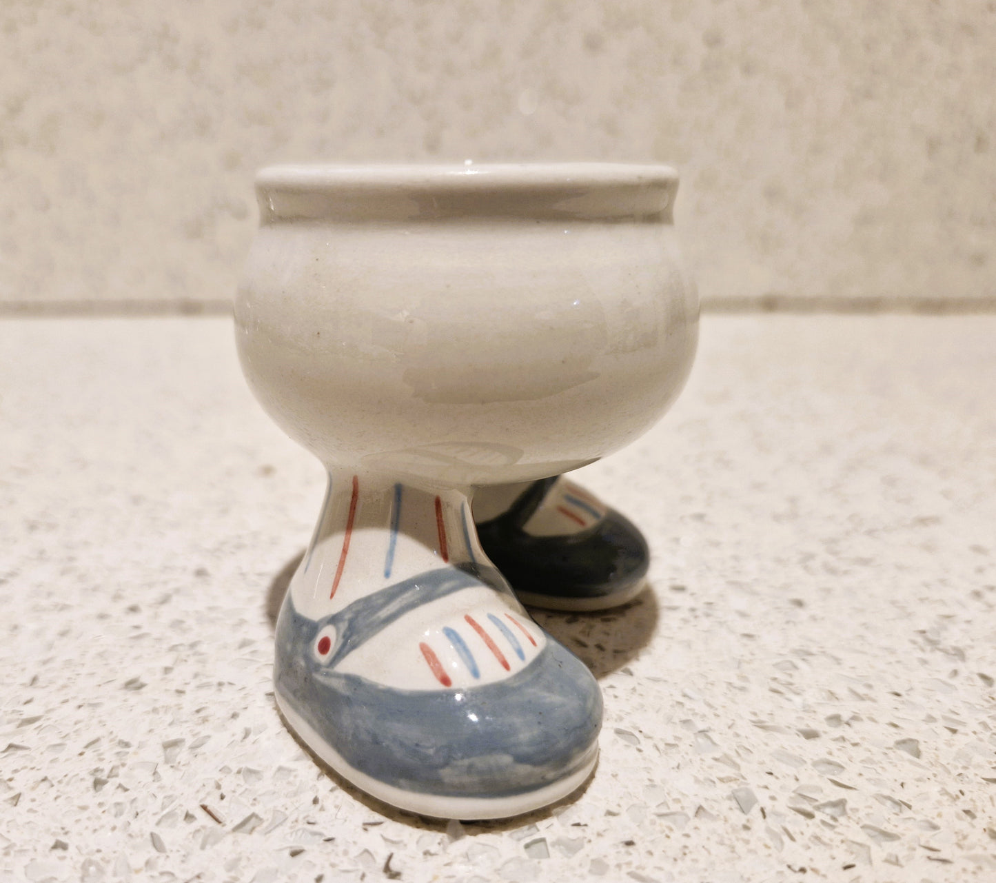 Carltonware Walking Egg Cup, Carlton ware, Egg Cup on Legs, Walking egg cup, ceramic, Blue