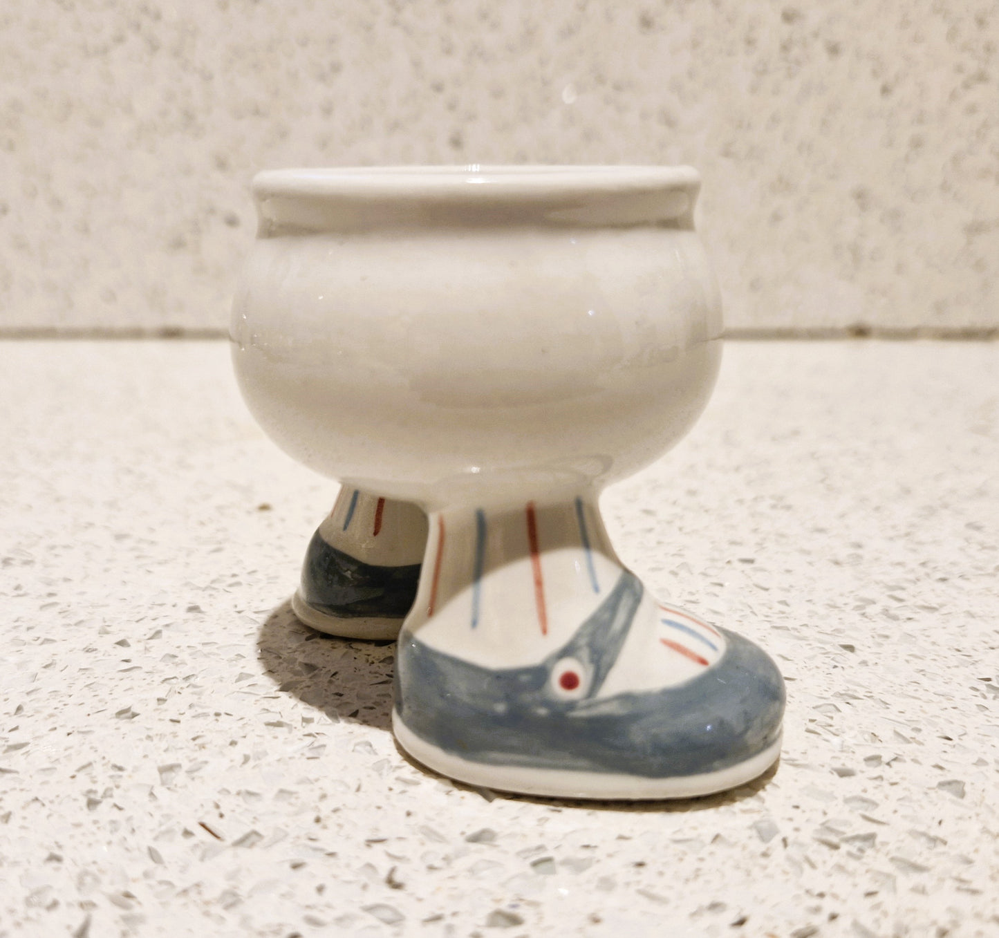 Carltonware Walking Egg Cup, Carlton ware, Egg Cup on Legs, Walking egg cup, ceramic, Blue