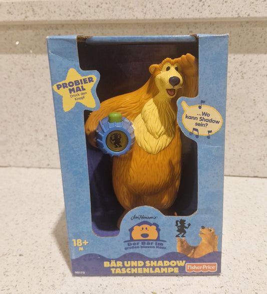 Bear in the Big Blue House, Talking, Where is Shadow, Torch, Light-up, Jim Henson, German, Der Bär im großen blauen Haus, Germany, Gift, Toy