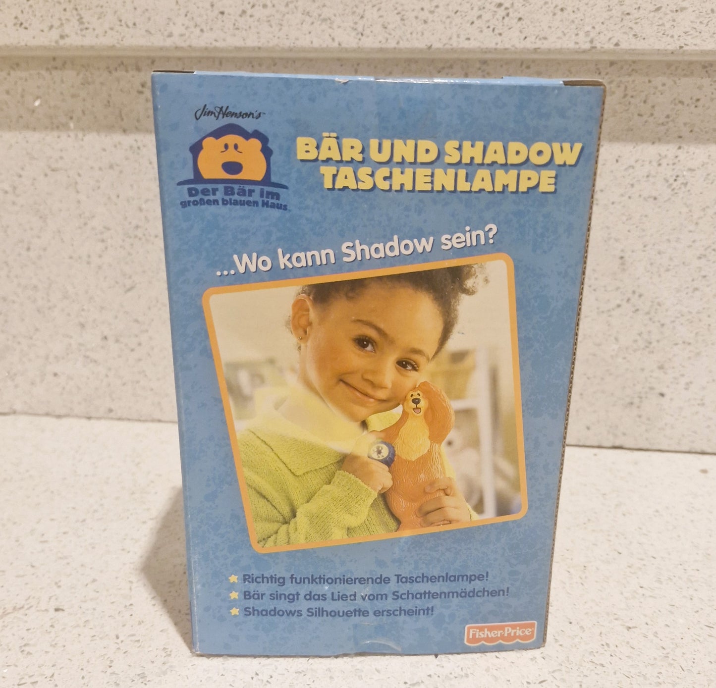 Bear in the Big Blue House, Talking, Where is Shadow, Torch, Light-up, Jim Henson, German, Der Bär im großen blauen Haus, Germany, Gift, Toy