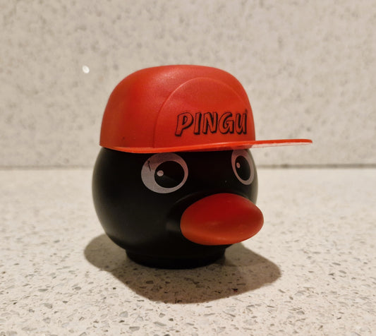 PINGU,  RED HAT, Pingu Ice Cream Tub, Hats as Lids, Very Rare, 90s Nostalgia, Vintage, Pingu Toys