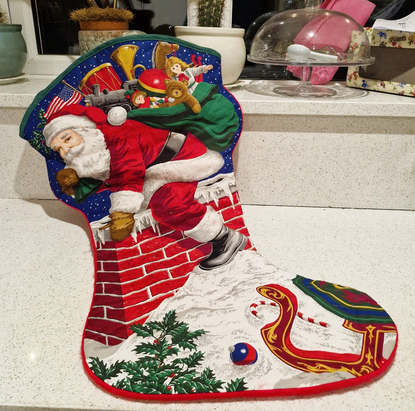 Large Christmas Stocking, Large Vintage Christmas Stocking, Large Xmas Stockings, Vintage Christmas Stockings (Copy) (Copy)