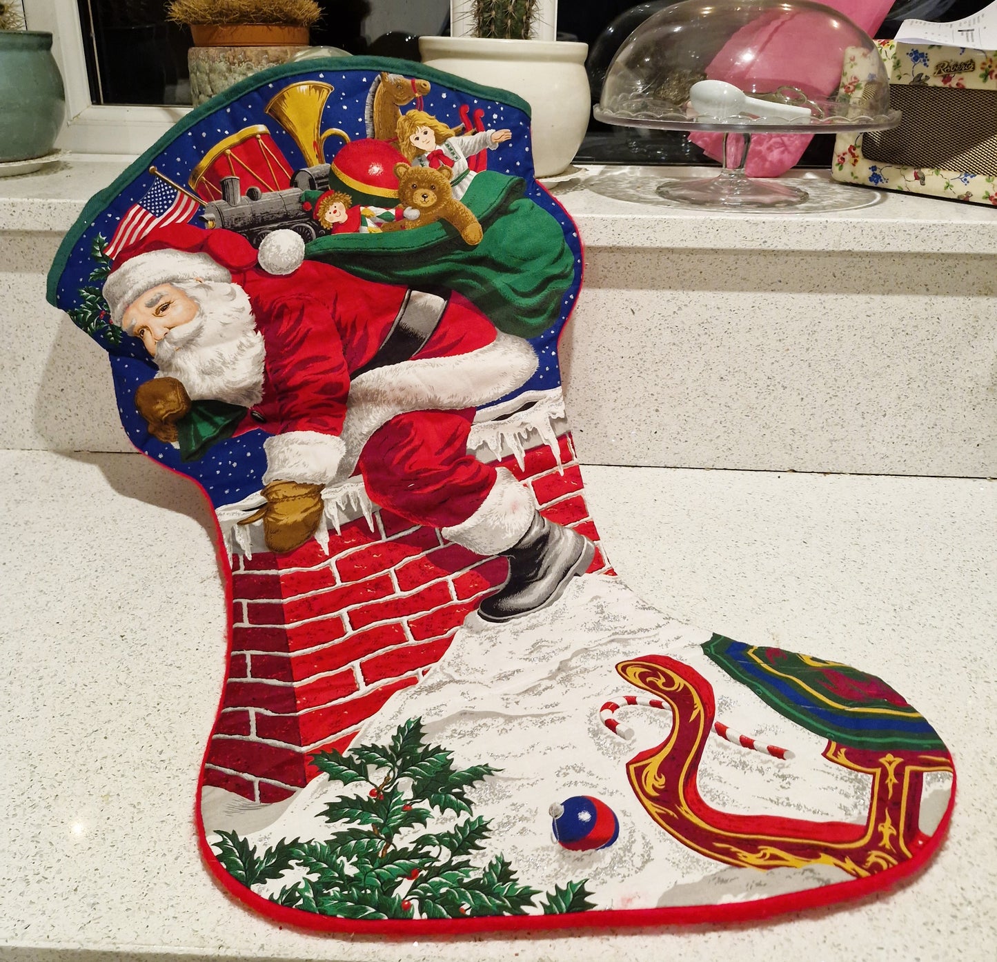 Large Christmas Stocking, Large Vintage Christmas Stocking, Large Xmas Stockings, Vintage Christmas Stockings (Copy) (Copy)