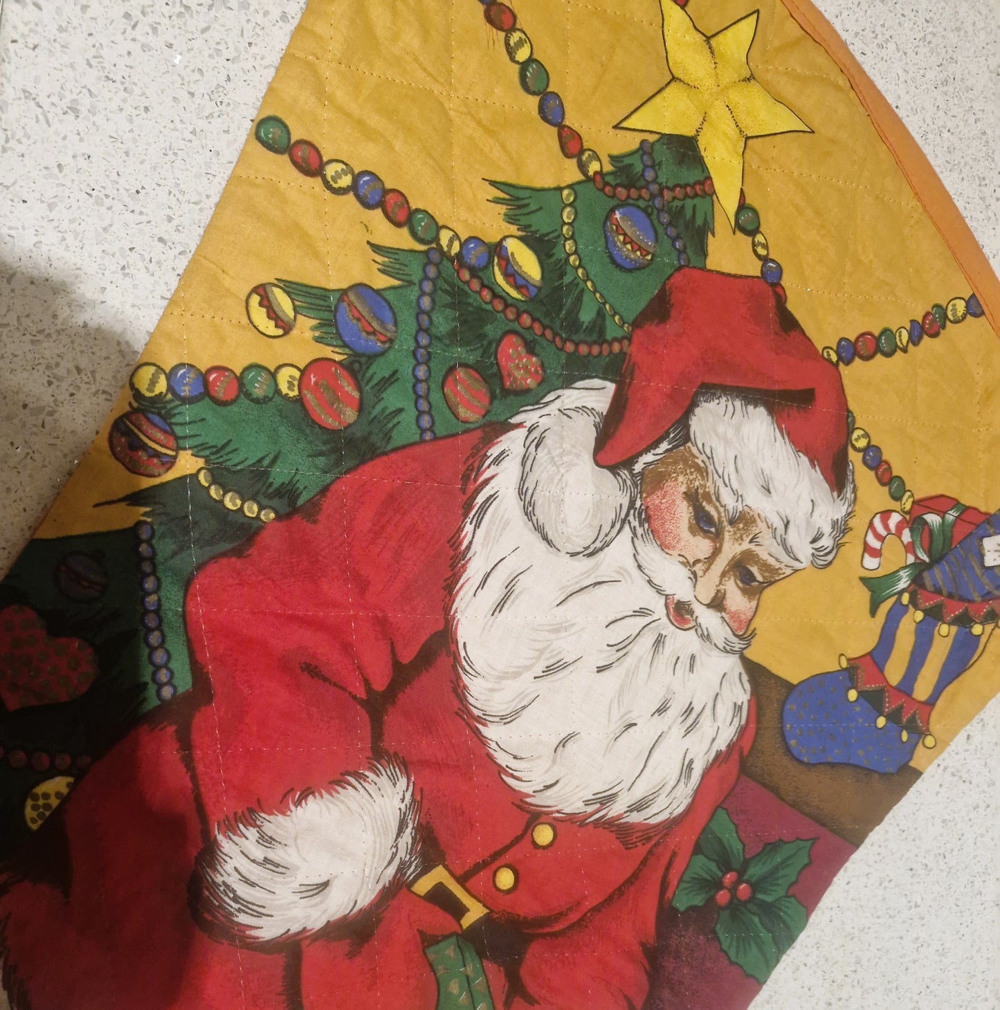 Large Christmas Stocking, Vintage Christmas Stocking,  Large, Huge, Big, Christmas, Xmas, Stocking, Kitsch, Quirky, Santa, Father Christmas
