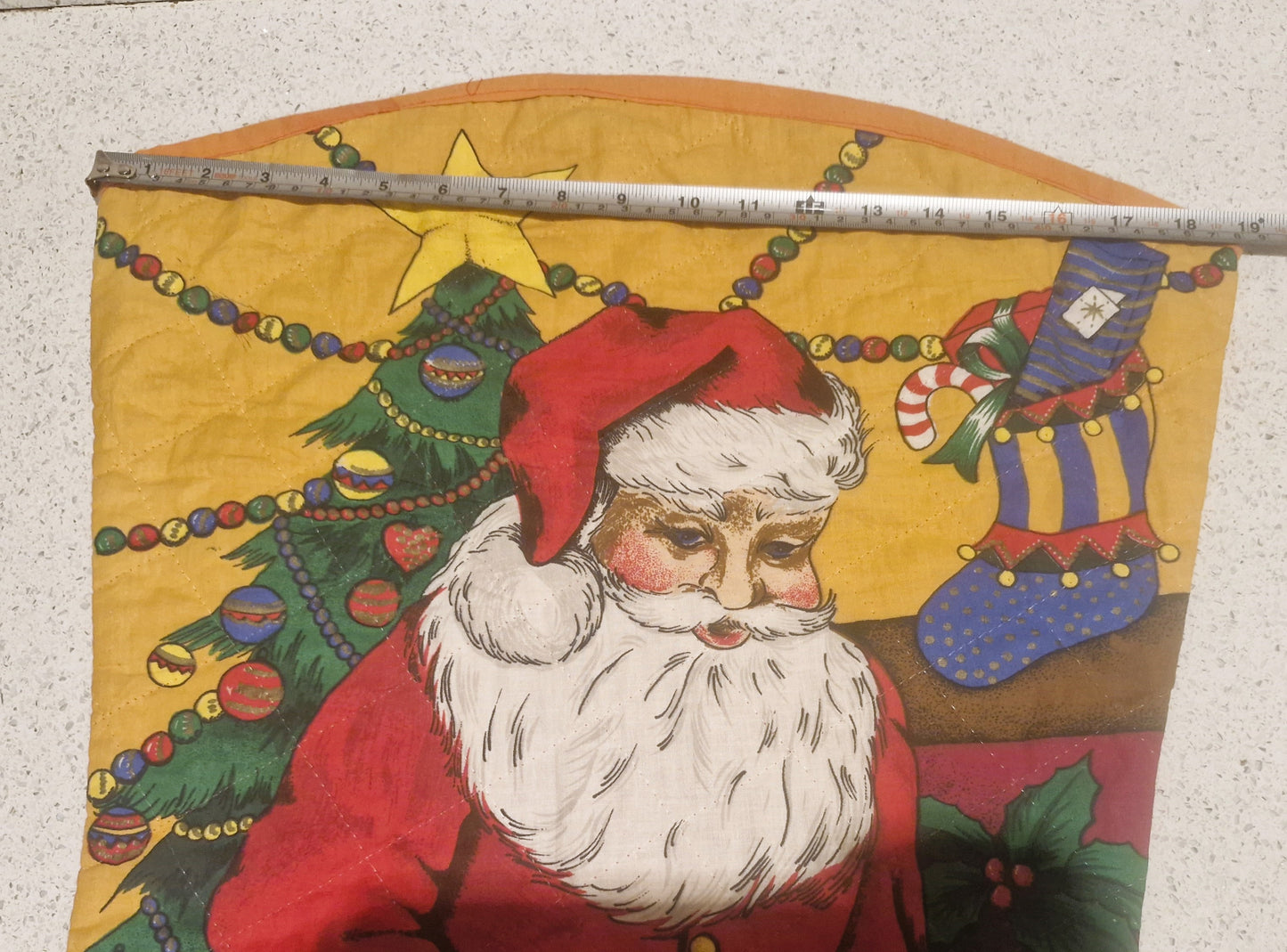 Large Christmas Stocking, Vintage Christmas Stocking,  Large, Huge, Big, Christmas, Xmas, Stocking, Kitsch, Quirky, Santa, Father Christmas