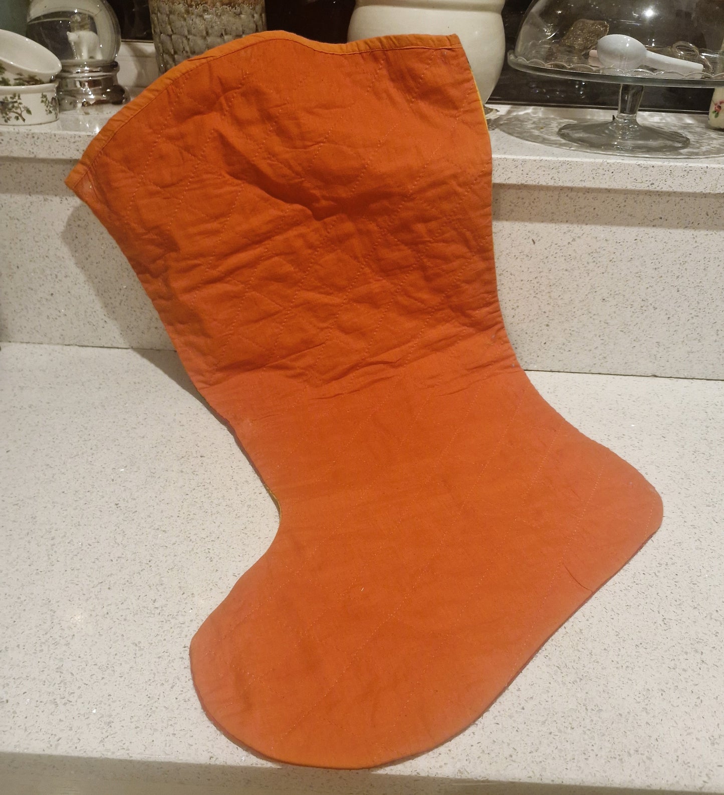 Large Christmas Stocking, Vintage Christmas Stocking,  Large, Huge, Big, Christmas, Xmas, Stocking, Kitsch, Quirky, Santa, Father Christmas