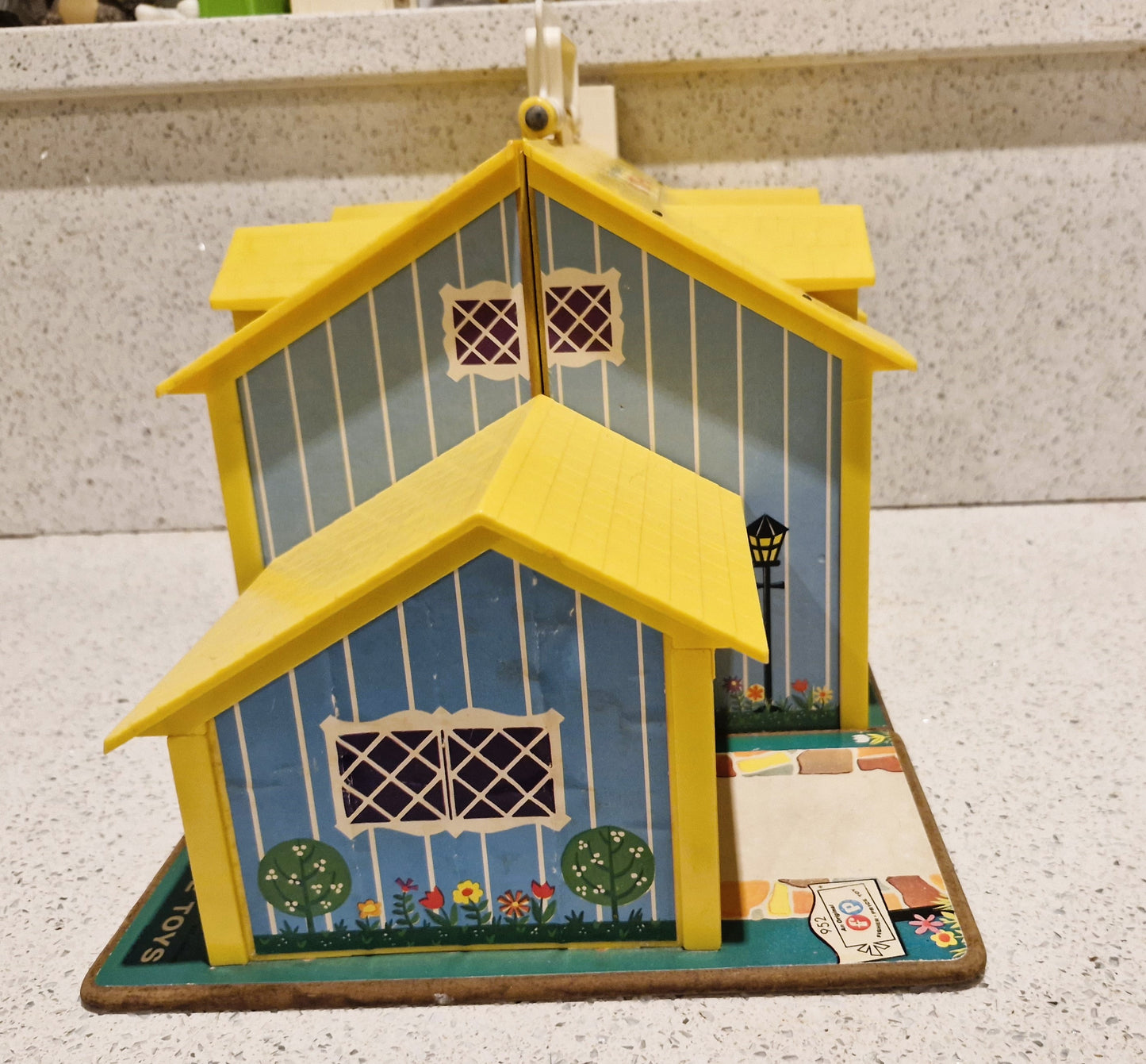 Vintage 70s Fisher Price Family House, Yellow House, Complete - Very Good condition, Lots of characters and Accessories - Inc 4 seater Car