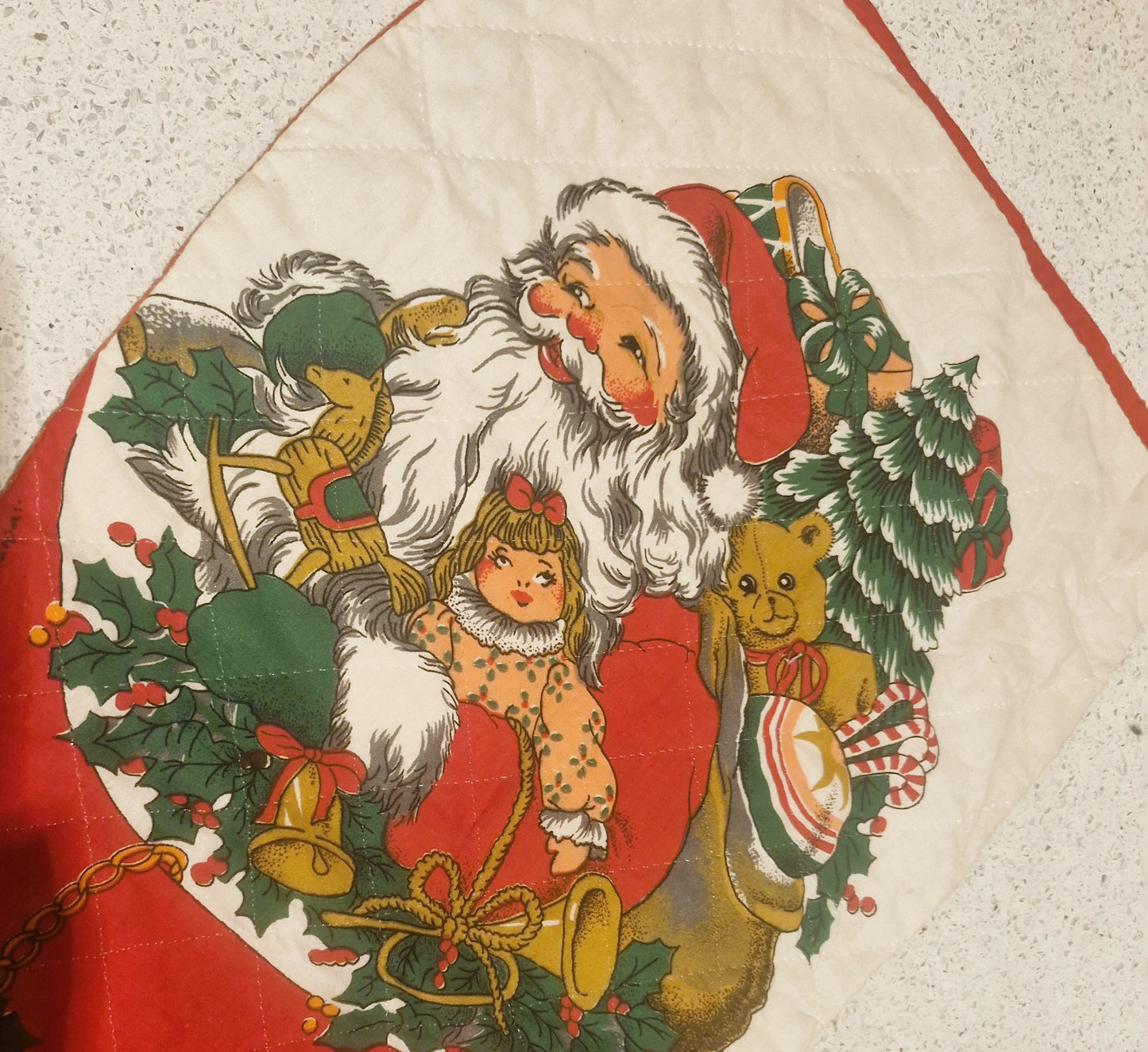 Large Christmas Stocking, Vintage Christmas Stocking,  Large, Huge, Big, Christmas, Xmas, Stocking, Kitsch, Quirky, Santa, Father Christmas