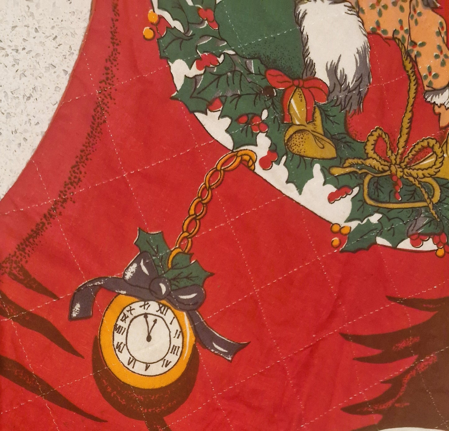 Large Christmas Stocking, Vintage Christmas Stocking,  Large, Huge, Big, Christmas, Xmas, Stocking, Kitsch, Quirky, Santa, Father Christmas