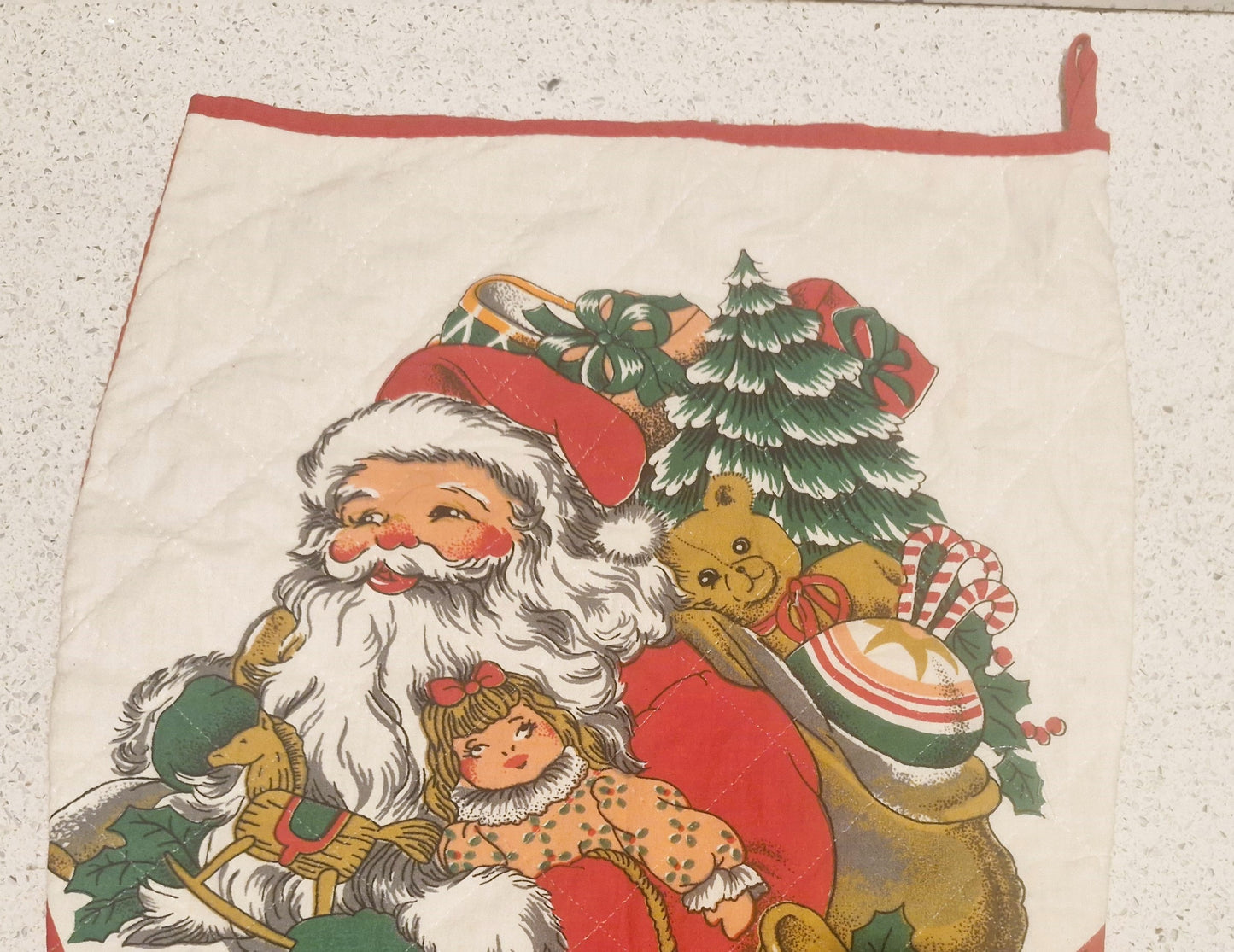 Large Christmas Stocking, Vintage Christmas Stocking,  Large, Huge, Big, Christmas, Xmas, Stocking, Kitsch, Quirky, Santa, Father Christmas