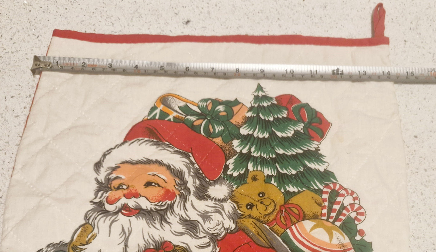 Large Christmas Stocking, Vintage Christmas Stocking,  Large, Huge, Big, Christmas, Xmas, Stocking, Kitsch, Quirky, Santa, Father Christmas