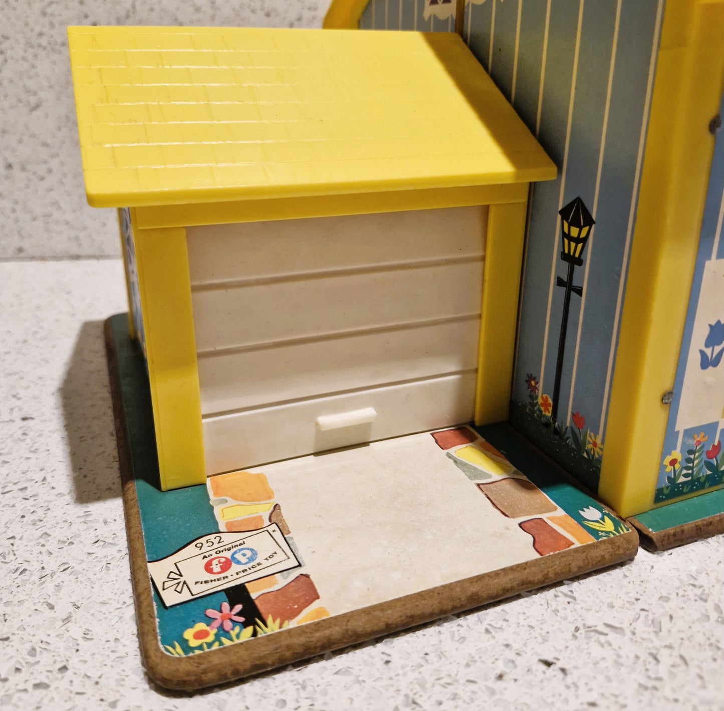 Vintage 70s Fisher Price Family House, Yellow House, Complete - Very Good condition, Lots of characters and Accessories - Inc 4 seater Car
