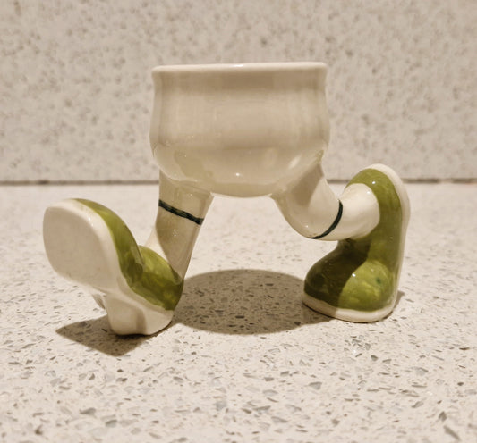 Carlton ware, Vintage, Egg Cup on Legs, Feet, Original, 60s , Walking egg cups, running egg cup, Ceramic, Great Gift, Jogger, Runner