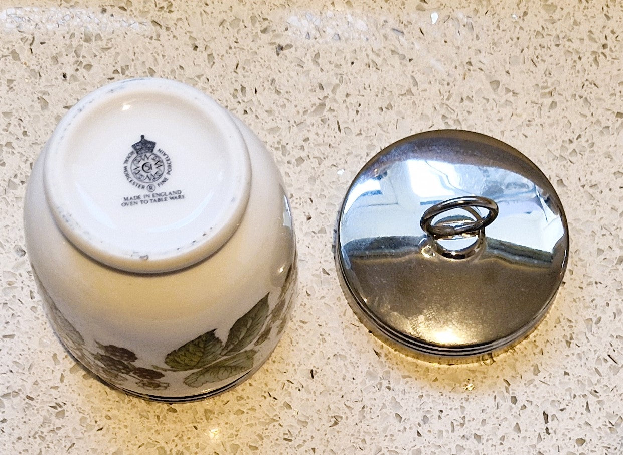 Royal Worcester Egg Coddler, Royal Worcester, King Size, Xl, Large, Double, Egg Coddler, Coddler, Elegant Blackberry, Bramble, Berries