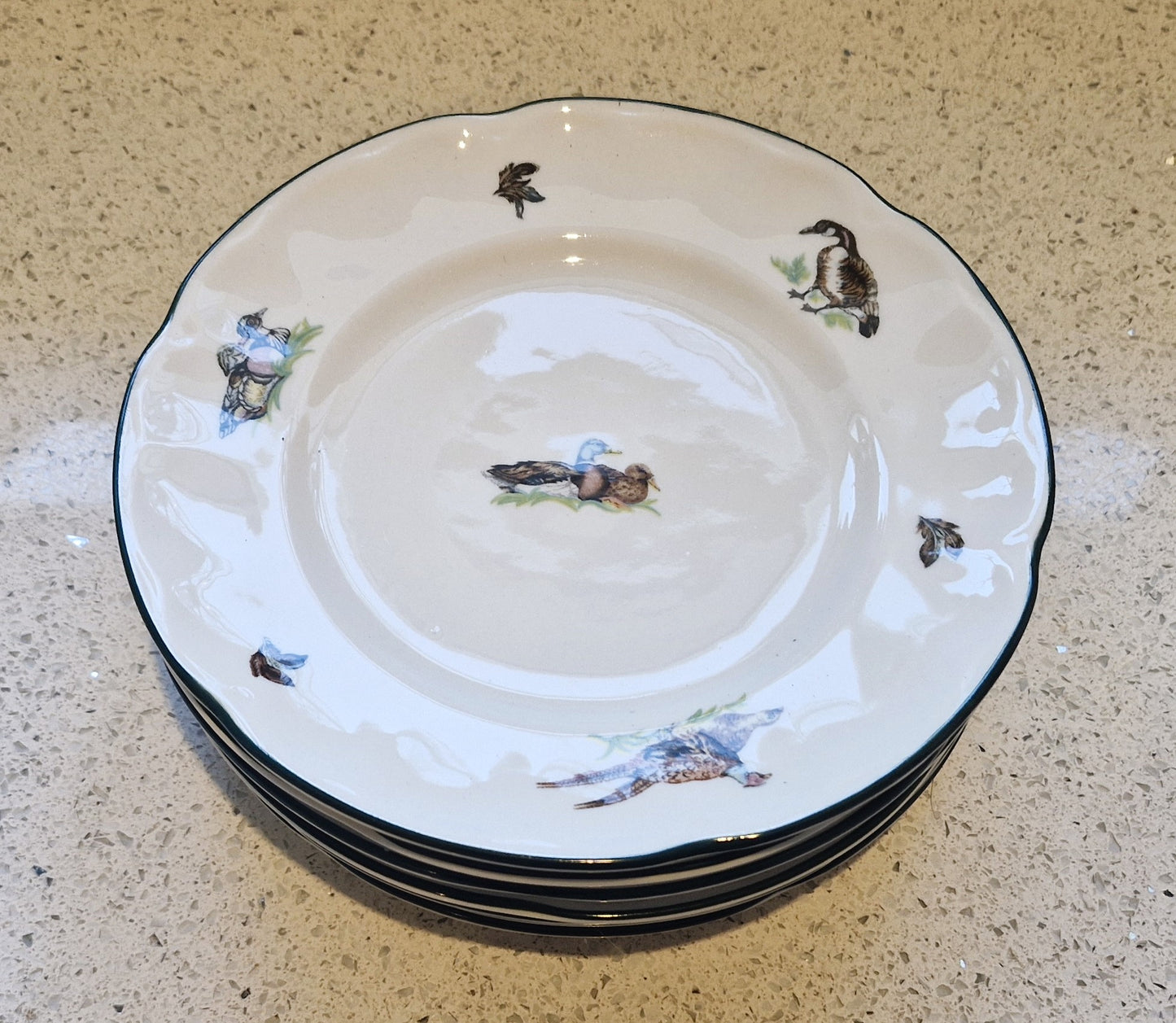 Duck Plates, Wildfowl, English, Johnson Bros. Brookshire, Made in England, Salad Plate, Salad Plates, Ducks, English Ducks