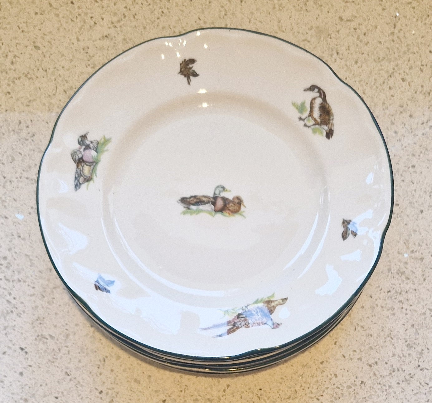 Duck Plates, Wildfowl, English, Johnson Bros. Brookshire, Made in England, Salad Plate, Salad Plates, Ducks, English Ducks