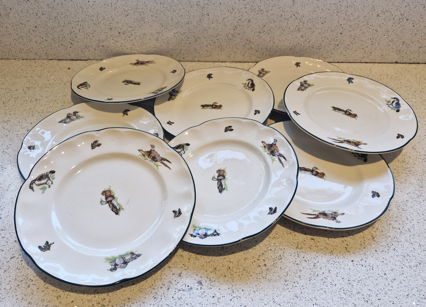 Duck Plates, Wildfowl, English, Johnson Bros. Brookshire, Made in England, Salad Plate, Salad Plates, Ducks, English Ducks