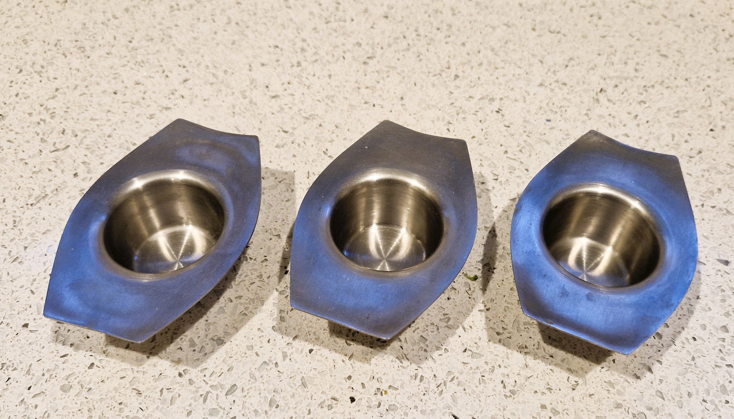 Vintage Chichester Stainless Steel Egg Cup with Handle - MCM Design