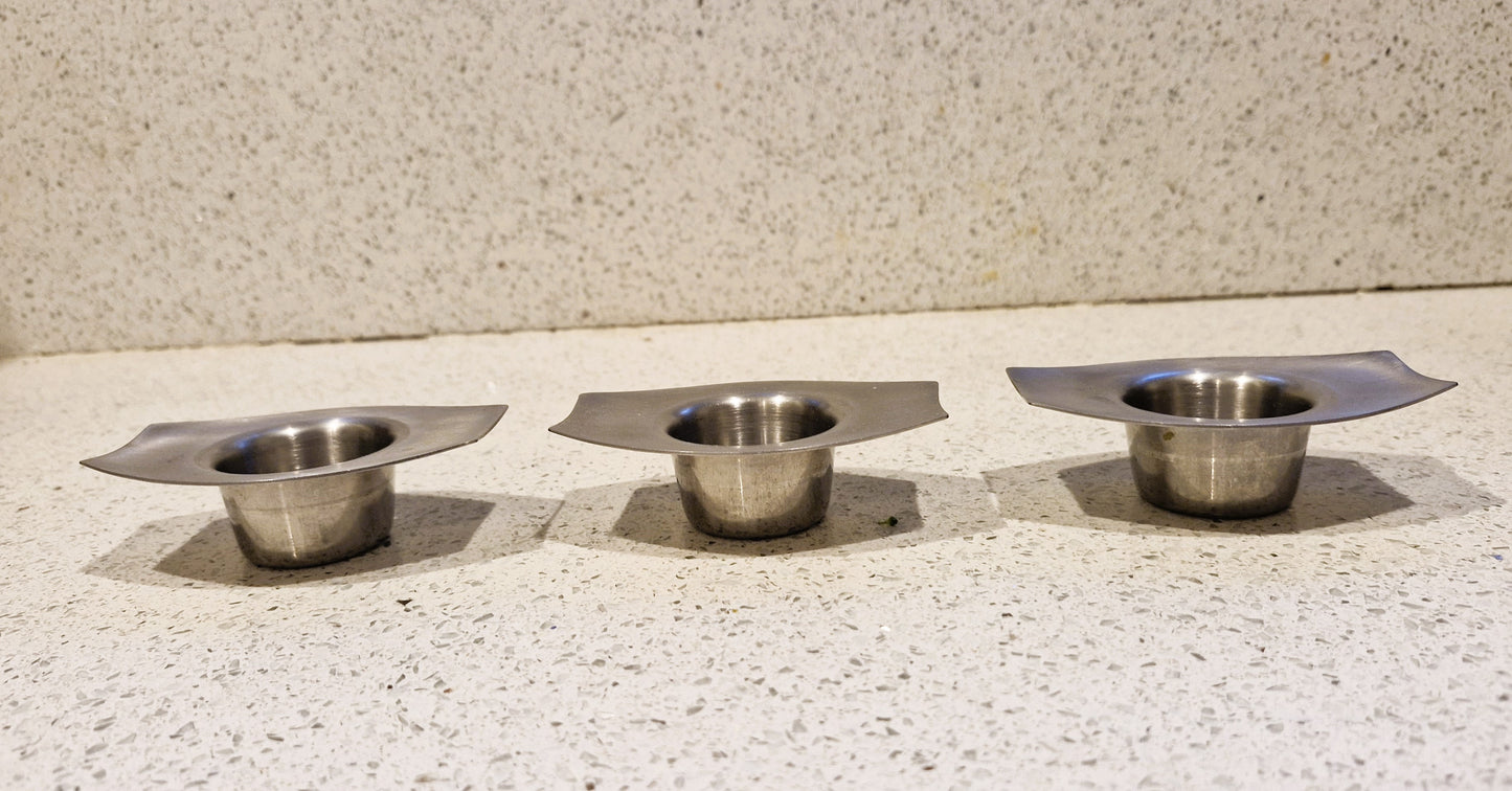 Vintage Chichester Stainless Steel Egg Cup with Handle - MCM Design