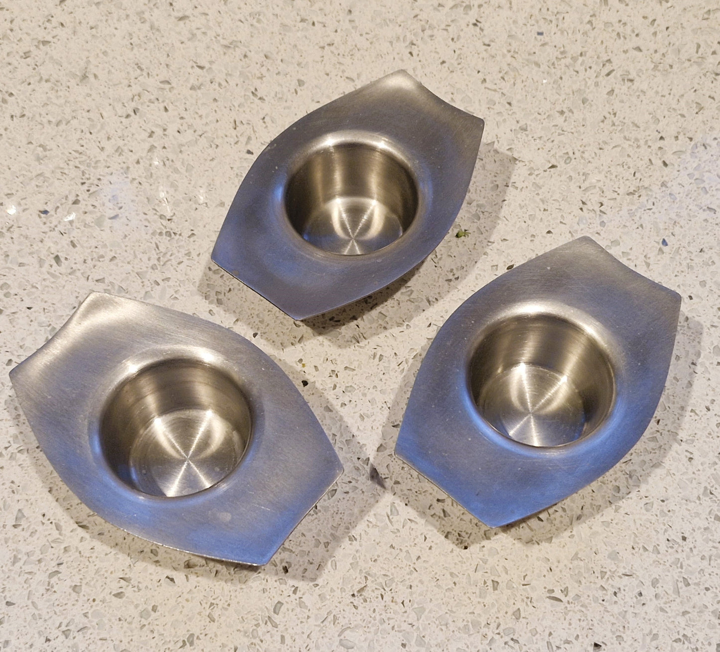 Vintage Chichester Stainless Steel Egg Cup with Handle - MCM Design