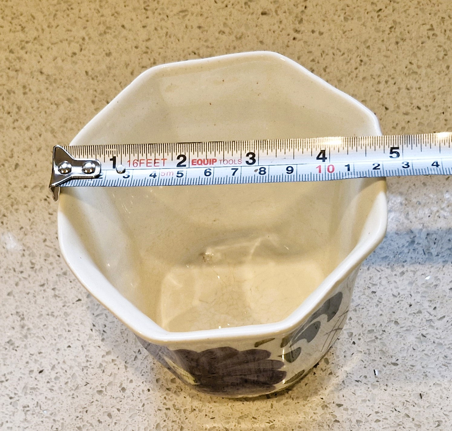 Vintage Hand Painted Plant Pot: Mediterranean Indoor Planter