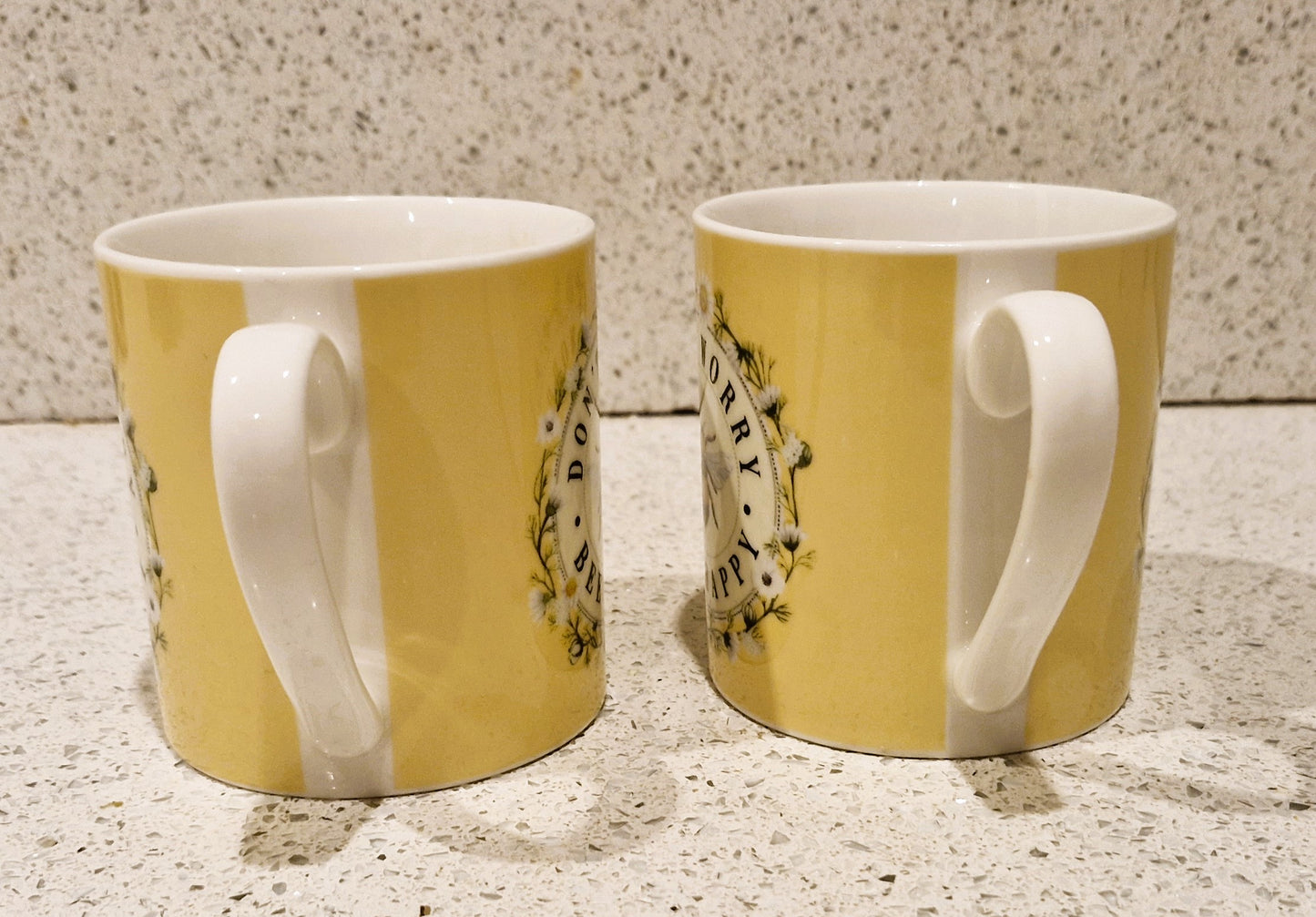 Don't Worry Bee Happy Mugs, Vintage Bee Mugs, Honey Bee, Mugs, Bee Kepper,