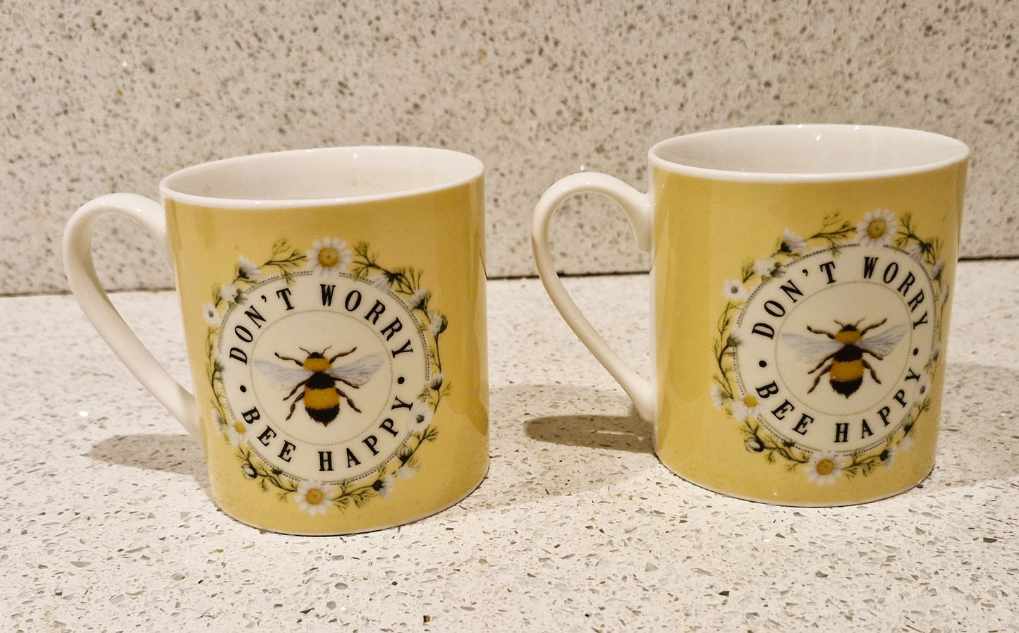 Don't Worry Bee Happy Mugs, Vintage Bee Mugs, Honey Bee, Mugs, Bee Kepper,