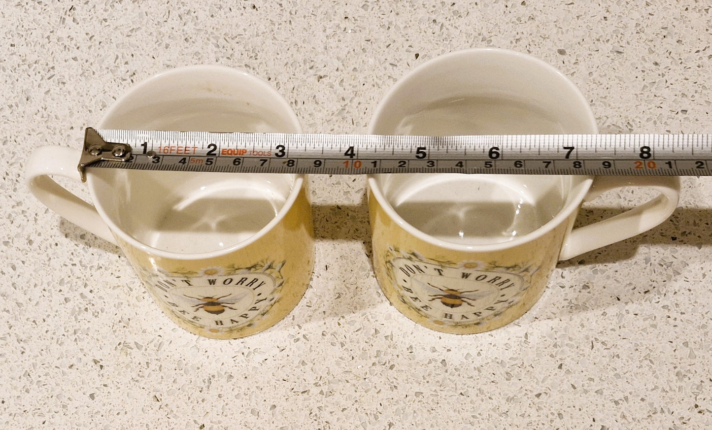 Don't Worry Bee Happy Mugs, Vintage Bee Mugs, Honey Bee, Mugs, Bee Kepper,