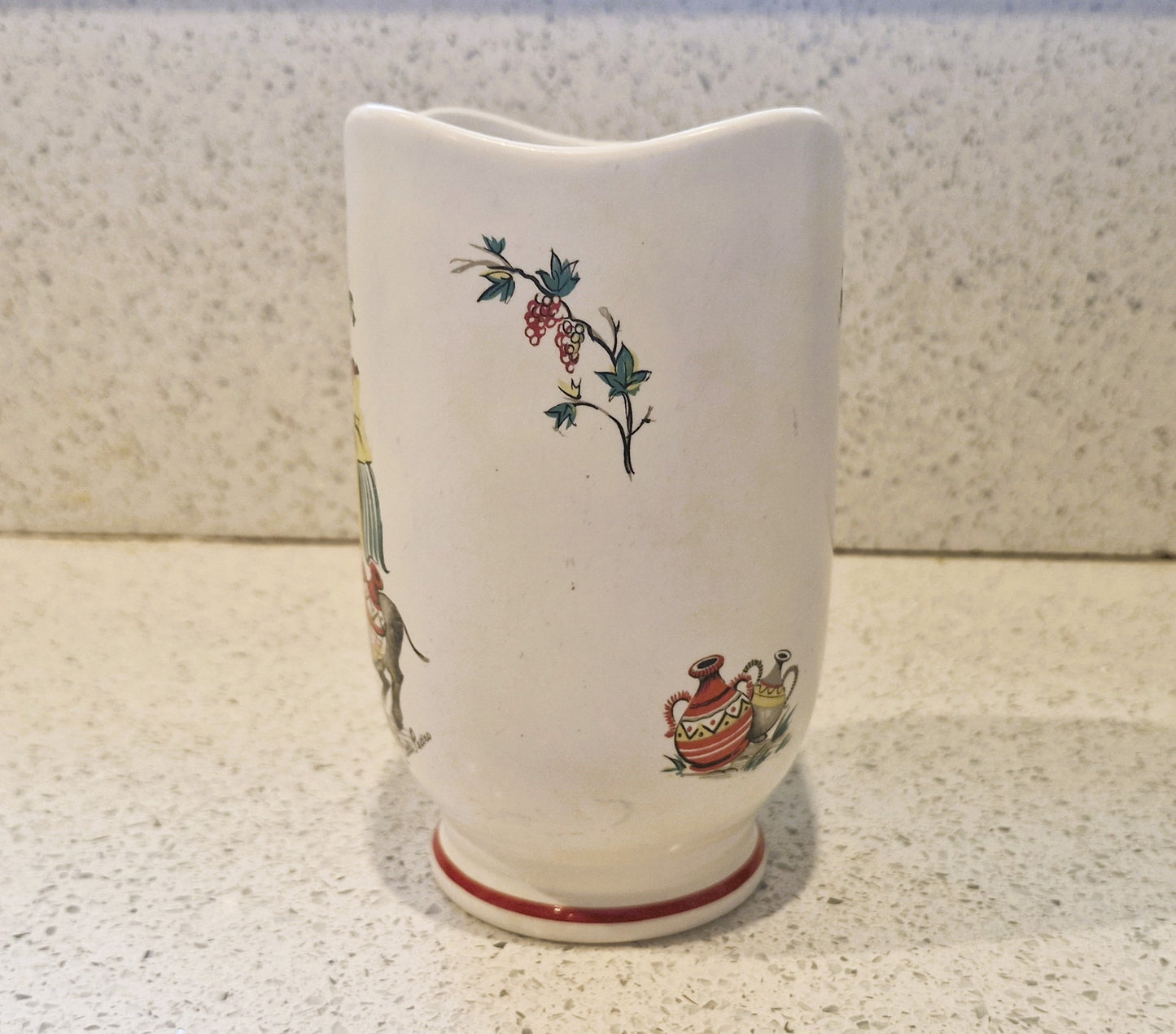 1950s Little Pedro Ceramic Vase: Kitsch Donkey Decor