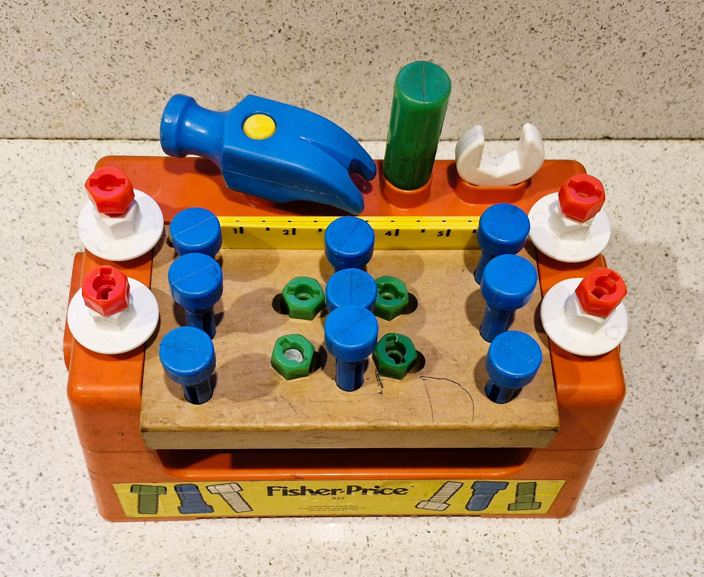 Vintage, Fisher Price Work Bench,  Fisher Price Tool Box, Fisher Price, Carpenter, Pretend Play